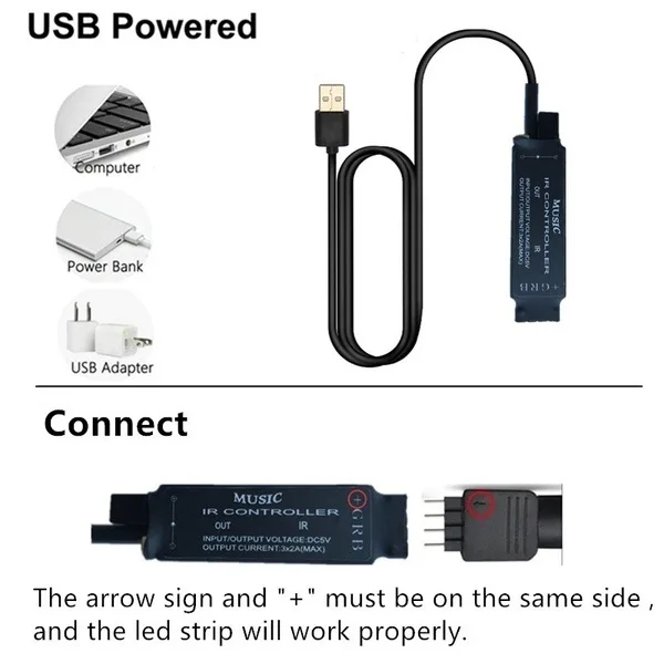 Светодиодная ленсветильник 5050USB цветная RGB ТВ Гибкая подсветка музыка управление