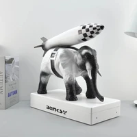 art sculpture banksy elephant statue resin craft home decoration christmas luxurious gift figurine ornament