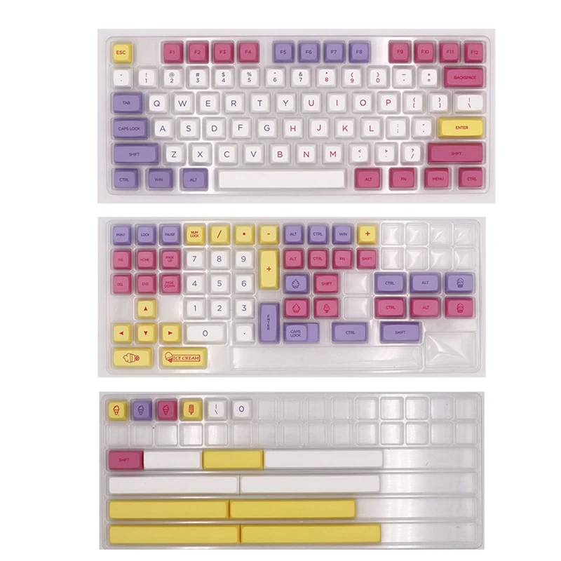 

NP Icescream Ethermal Dye Sublimation Fonts PBT Keycap For Wired USB Mechanical Keyboard Cherry MX Switch Keycaps