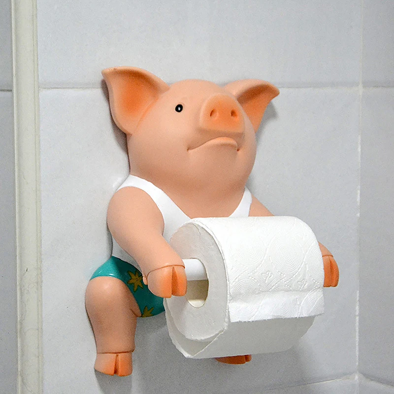 

Держатель для туалетной бумаги в форме свиньи, коробка для салфеток без перфорации, бытовой держатель для бумажных полотенец, катушка, устройство для катушки, аксессуары для ванной комнаты