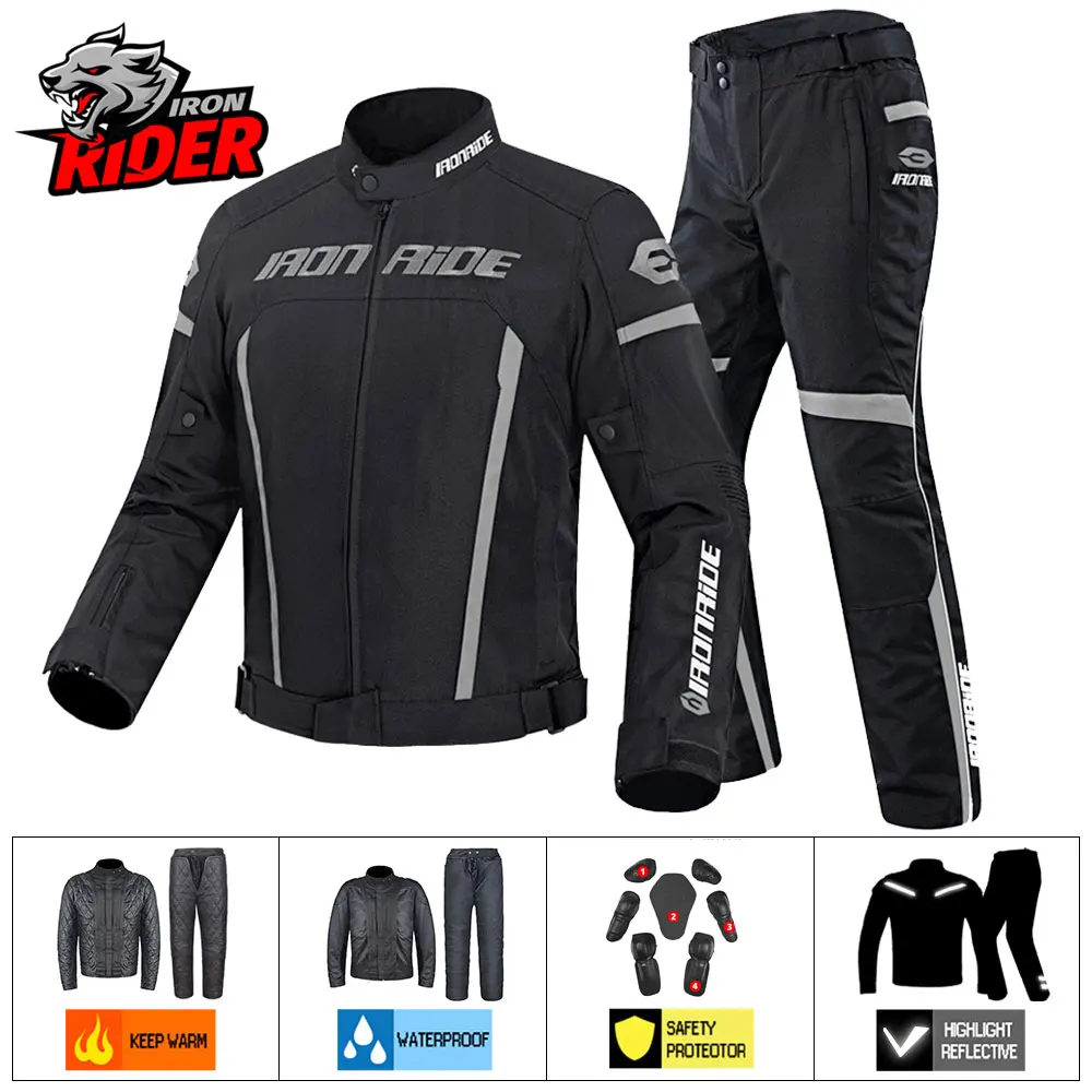 

Motorcycle Jacket Waterproof Motorcycle Suit Racing Jacket Motocross Jacket With Detachable Biker Jacket Winter Male Jacket