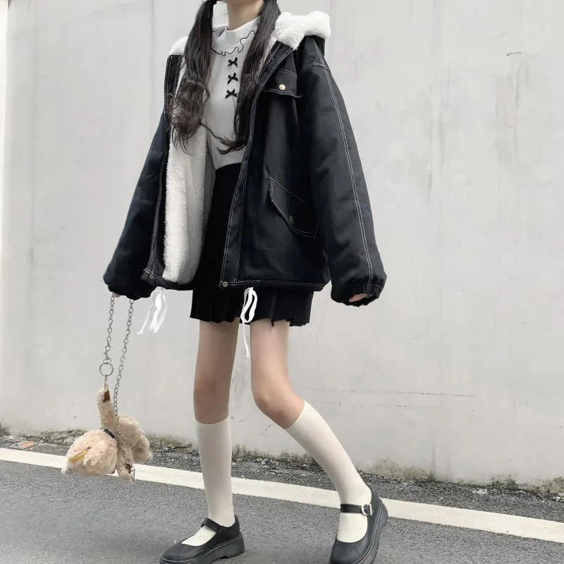 

Anbenser Женская осенне-зимняя коллекция 2022 года, универсальная Плюшевая и утепленная хлопковая одежда в японском стиле