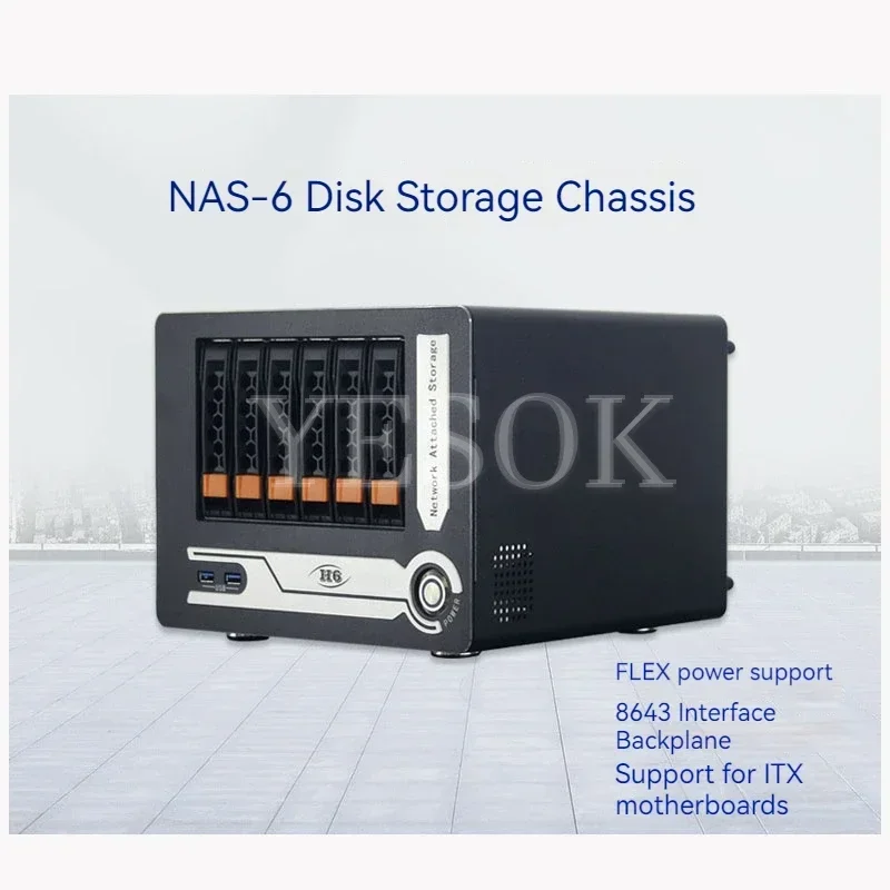 6-дисковый корпус Nas гибкая мощность USB-сервер с возможностью горячей замены