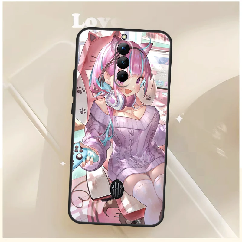 Фото Чехол Minato Aqua Hololive для ZTE Nubia Red Magic 10 Pro 10S 8S 9S 8 9 Pro Plus 6 7 6S 7S RedMagic 10 Air Cover №3