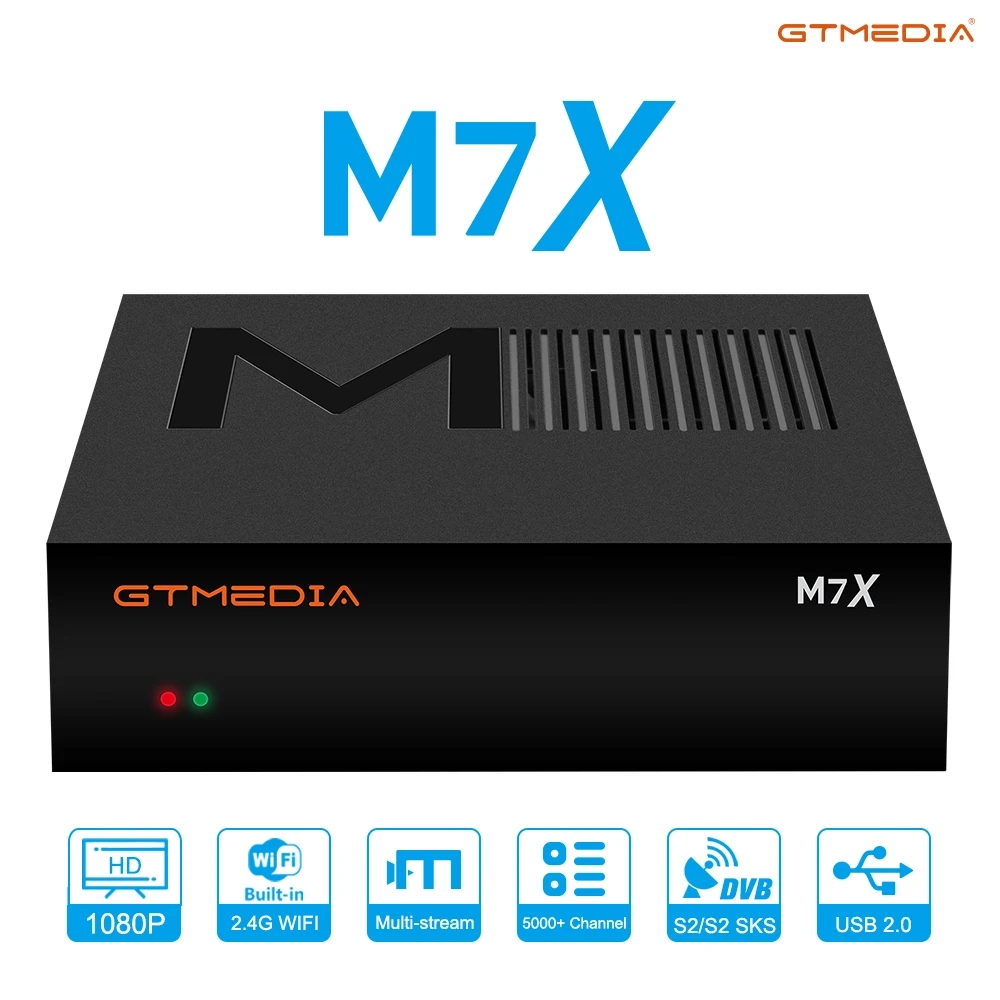 GTMEDIA M7X DVB-S2 SKS/IKS/CS/M3U VCM/ACM ТВ-приемник Twin Tuner lKS и SKS реализуйте 70.0 ° W LyngSat с Бразильей CH
