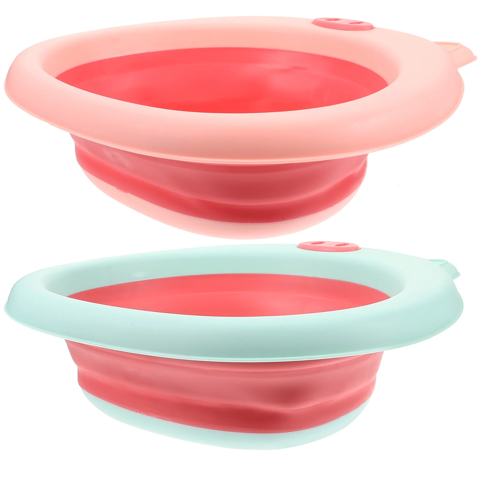 

2 Pcs Face Wash Basin The Toddler Washtub Folding Foldable Bucket Kids Baby Washing Washbasin Newborn