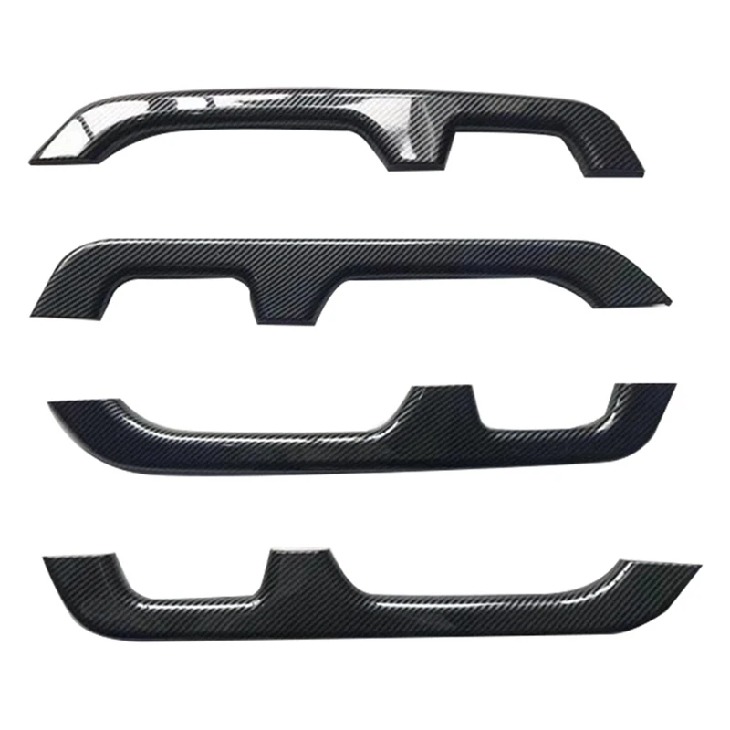 

AU05 -Car Interior Mouldings Carbon Fiber Middle Door Armrest Handle Panel Decoration Cover Trim For Toyota Sienna 2021 2022