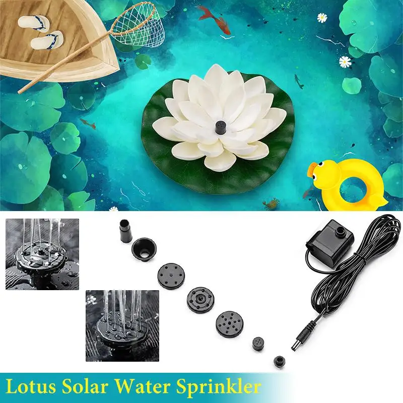 

YOUZI 360 Degrees Lotus Solar Water Sprinkler System Water Sprayer For Garden Lawn Courtyard