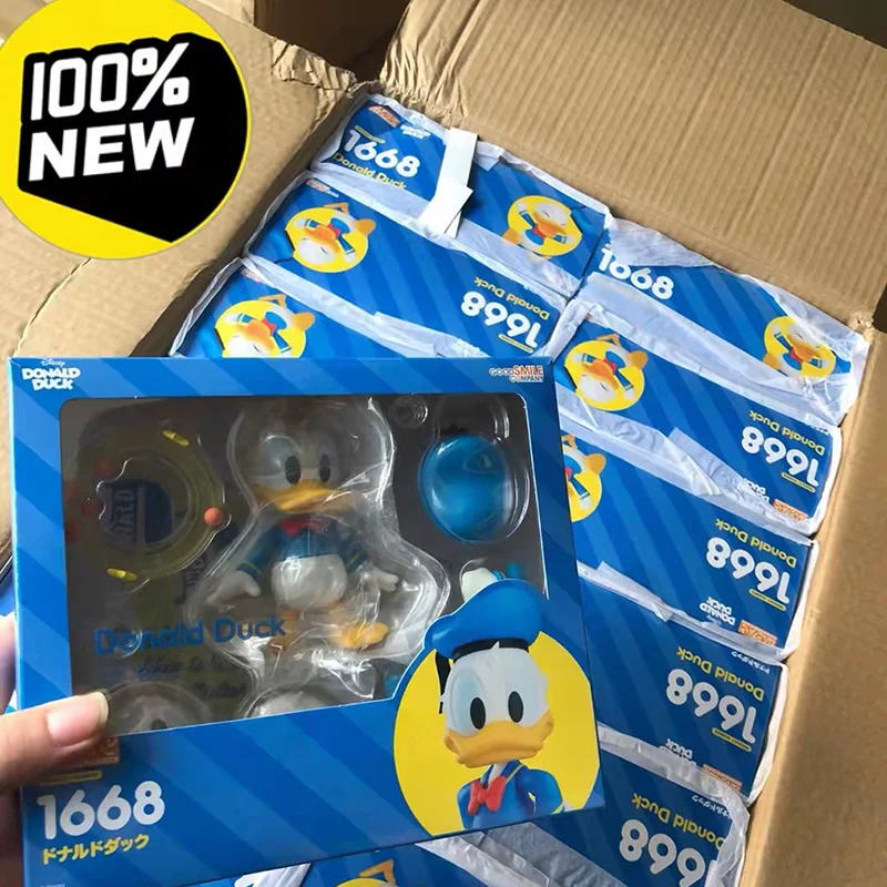 

Good Smile Nendoroid 1668 Donald Duck Disney Mickey Mouse And Donald Duck GSC Model Kawaii 10CM Anime Action Figures Model Toy