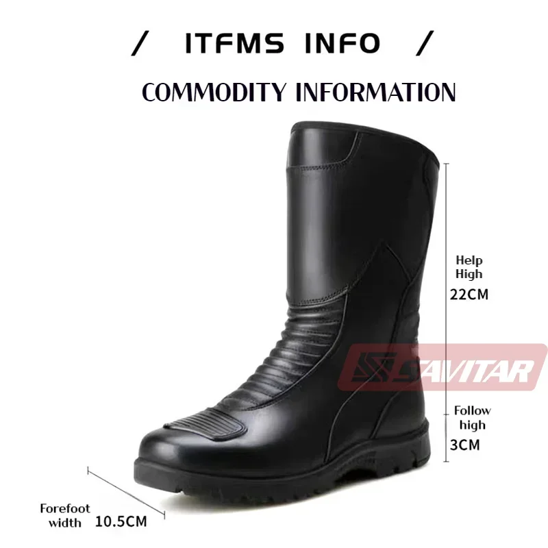 Мотоциклетные ботинки мужские классические для мотокросса с усиленным каблуком