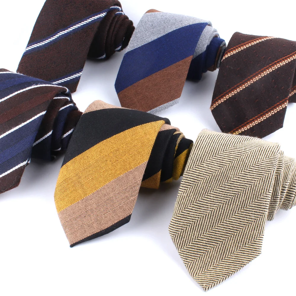 New Striped Neck Ties For Men Women Casual Imitation Wool Tie Suits Ties Boy Girls Necktie Gravata Gift Uniform Winter Neckties