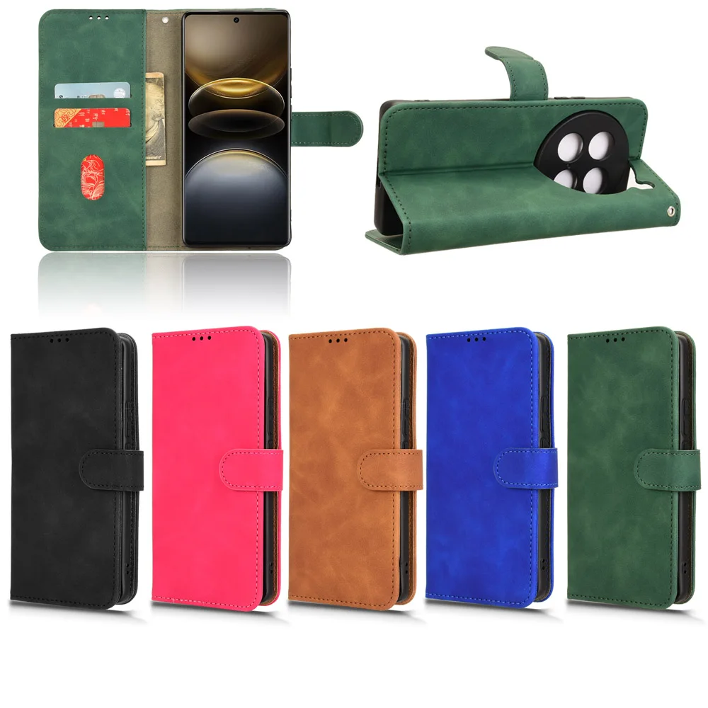 Кожаный чехол с откидной крышкой для VIVO X100 роскошный Премиум чехол-книжка в стиле