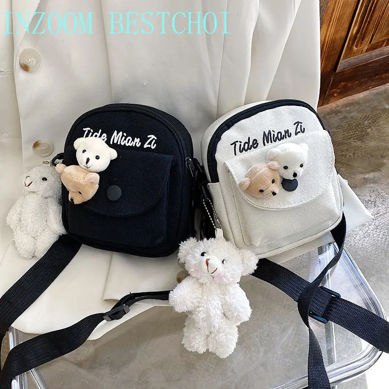 

Новинка 2023, симпатичная холщовая сумка-мессенджер в стиле Харадзюку для девушек, Корейская версия, простая многофункциональная модная универсальная сумка в стиле ретро для студентов