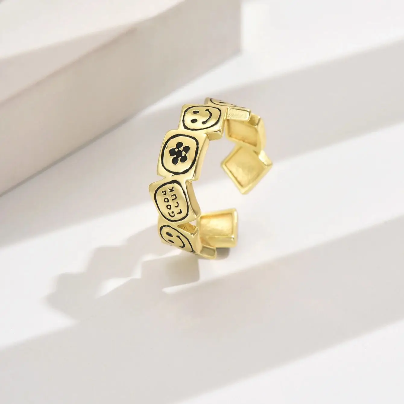 Модное Медное Кольцо Poulisa Для Женщин С Трансграничным Декоративным Медальоном