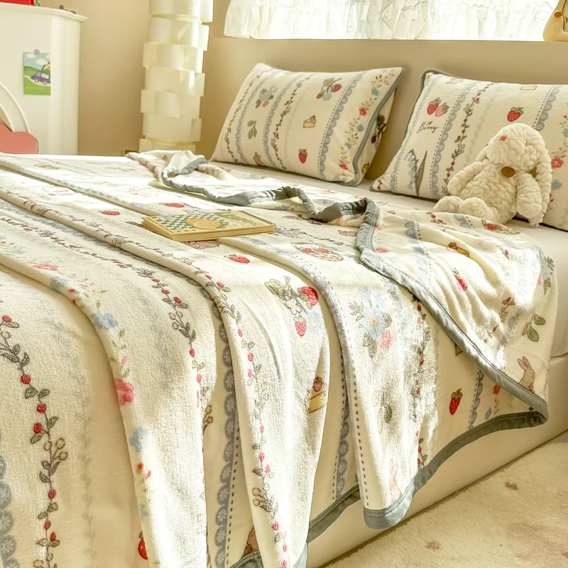 Одеяло из кораллена щупальца Снова в школу фланелевые удобные одеяла стиле аниме