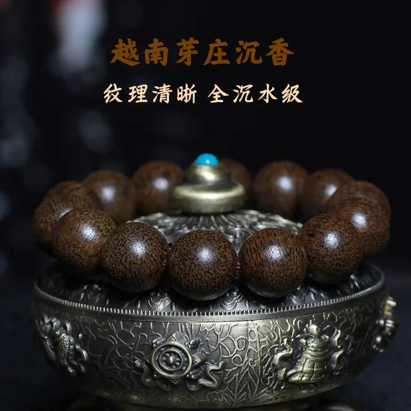 Браслет из древесины Вьетнама 16 мм бусины Будды