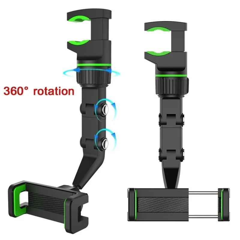 multifunctional car phone holder for auto rearview mirror office seat hanging clip mount 360 degree rotation universal bracket free global shipping