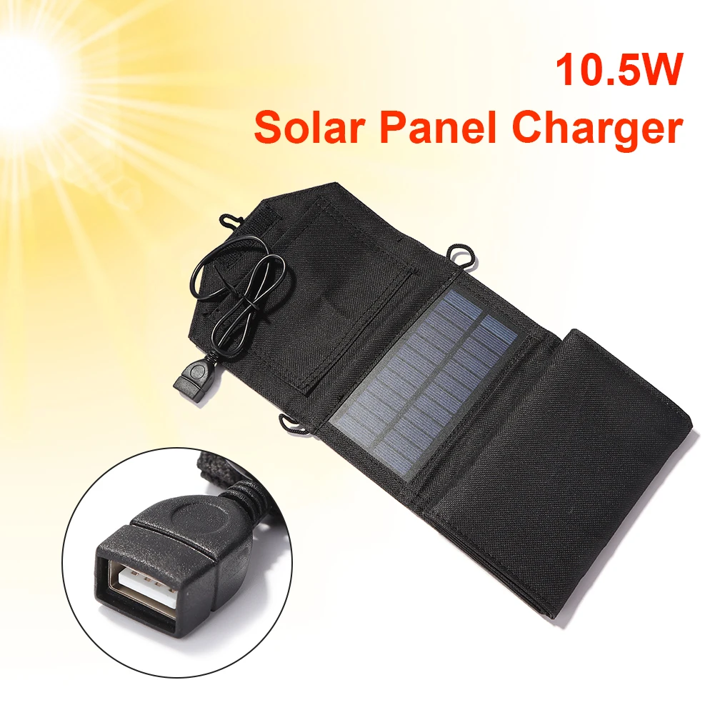 Портативное складное зарядное устройство для солнечной панели 10 5 Вт зарядки