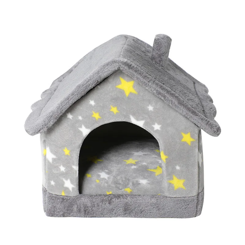 

Dog Bed Cat Nest Tiny House Comfortable Cats Pet Products Bags Cute Decoration Kennel Decor Accessories Items Beds Large Dogs