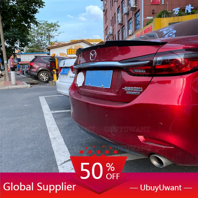 

Для Mazda 6 спойлер Atenza 2014-2021 высококачественный материал углеродного волокна Автомобильный задний спойлер для заднего крыла для Mazda 6 спойлер ...