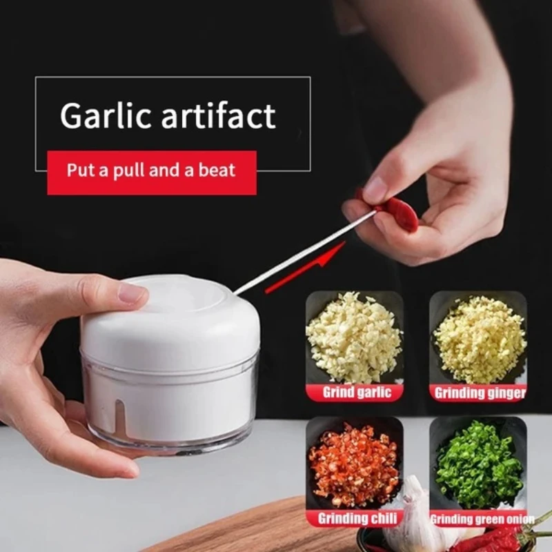 

170/300ml Ginger Garlic Crusher Manual Hand Pull storage Food Vegetable Mini Garlic Mincer Chopper Kitchen Accessories