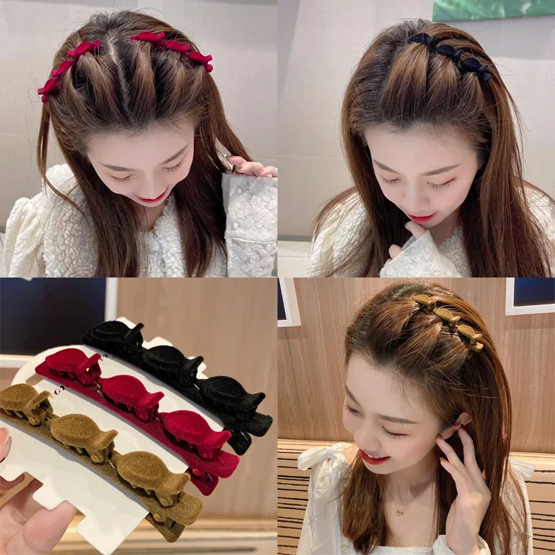 Velvet Clip Hairpins Women Girls Hair Clips Pin Accessories Barrettes Lady Hairclips Headdress Hairgrips