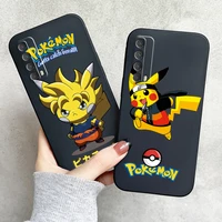cartoon pikachu phone case for huawei p smart z 2019 2021 p20 p20 lite pro p30 lite pro p40 p40 lite 5g silicone cover funda