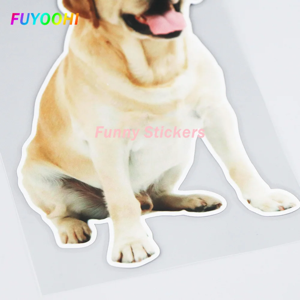 FUYOOHI внешние/защитные забавные наклейки милые лабрадоры на заднее лобовое стекло