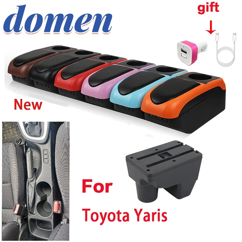 

For Toyota Yaris Armrest Box For For Toyota Yaris Elegant Storage box 2020-2022 Interior with USB Interface Accessory