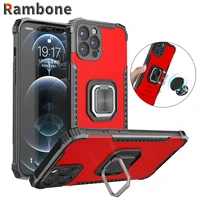 shockproof bracket case for iphone 11 12 13 xs xr x 8 7 6 6s metal ring breathable phone cover for iphone 11pro 12pro 13pro max