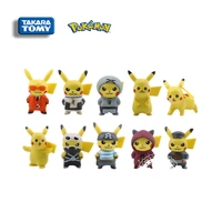 10pcsset plush toys mini cartoon movie figures anime pokemon models cosplay pikachu gifts childrens birthday christmas gifts