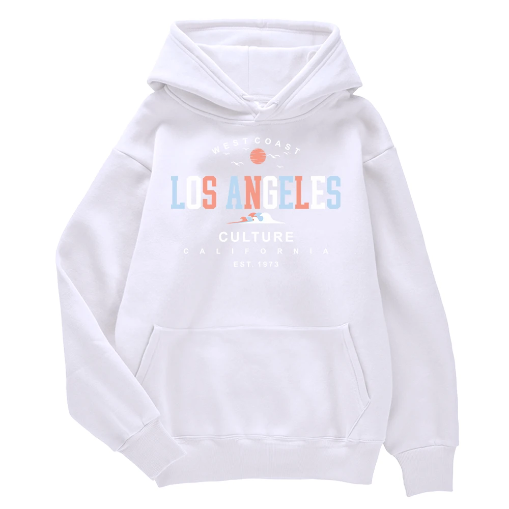 

Los Angeles West Coast Culture California Est. 1937 Print Men Hoodie Soft Sport Top Fashion Regular Tops Graphic O-Neck Clothing