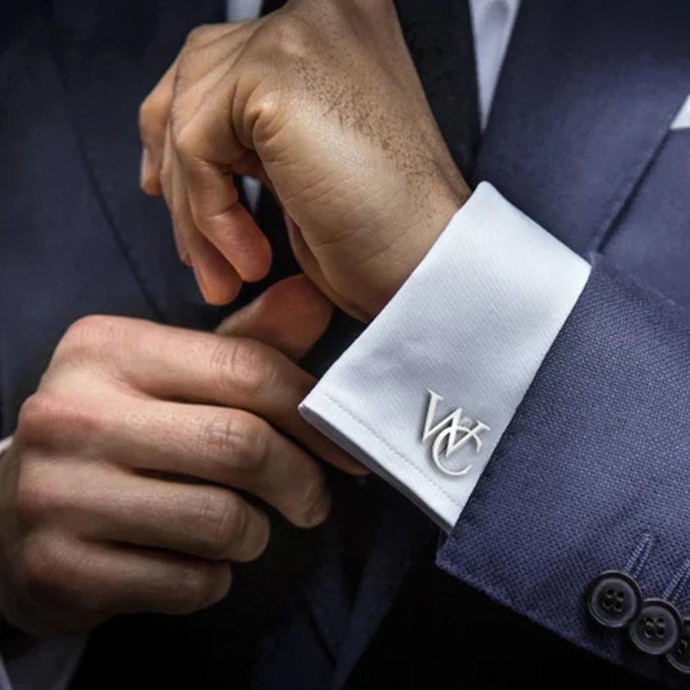 

Запонки для мужчин, индивидуальные золотые Роскошные ювелирные украшения из нержавеющей стали с надписью мужские запонки для рубашек Gemelos ...