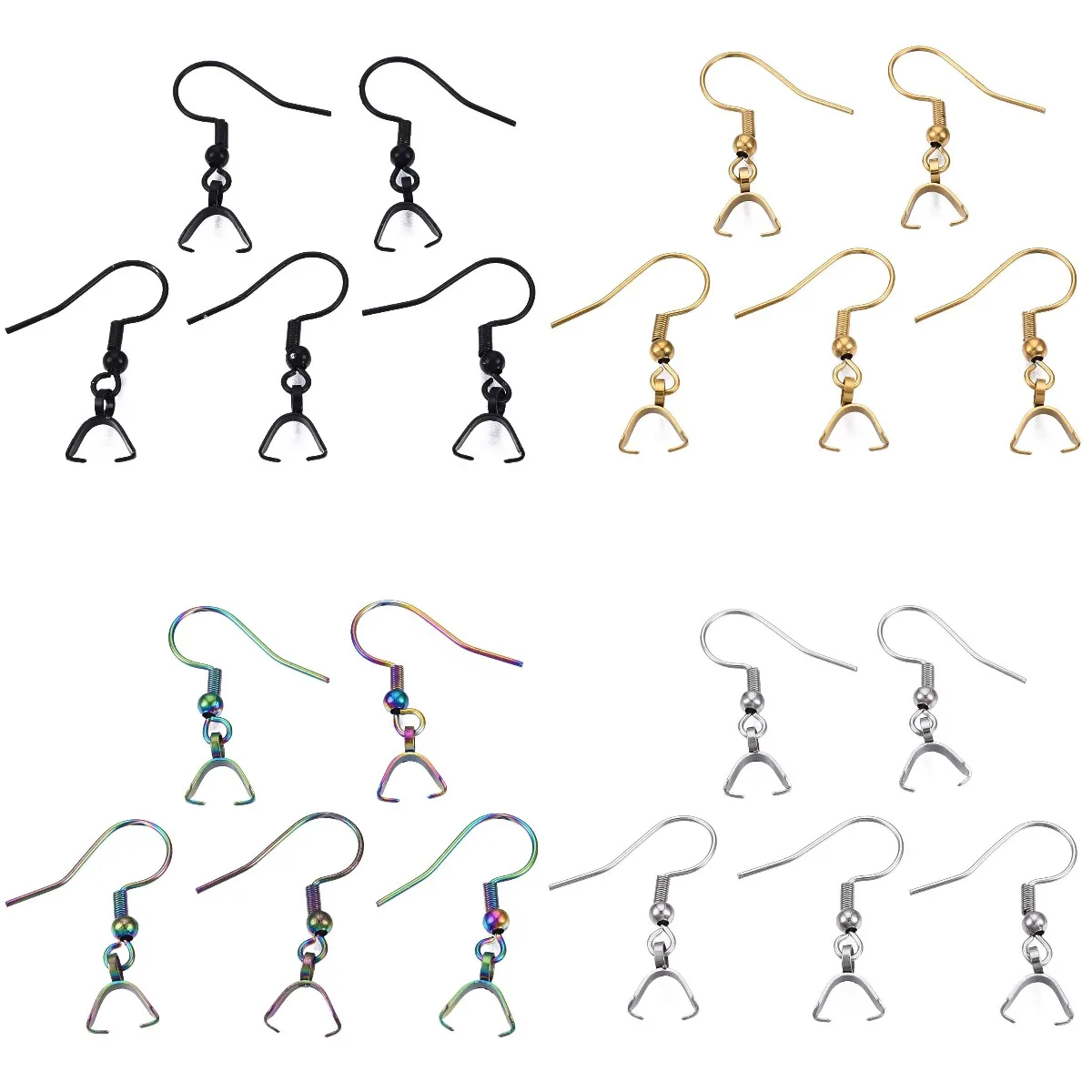 Крючки для сережек из нержавеющей стали 304 10 шт. 27 х20 м