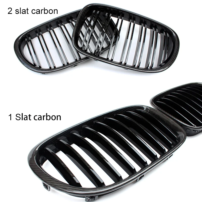Front Bumper Kidney Grille Carbon Fiber Replacement For BMW F01 F02 F03 F04 7 Series 2008 - 2015 Sedan Racing Grill Auto Decor | Автомобили