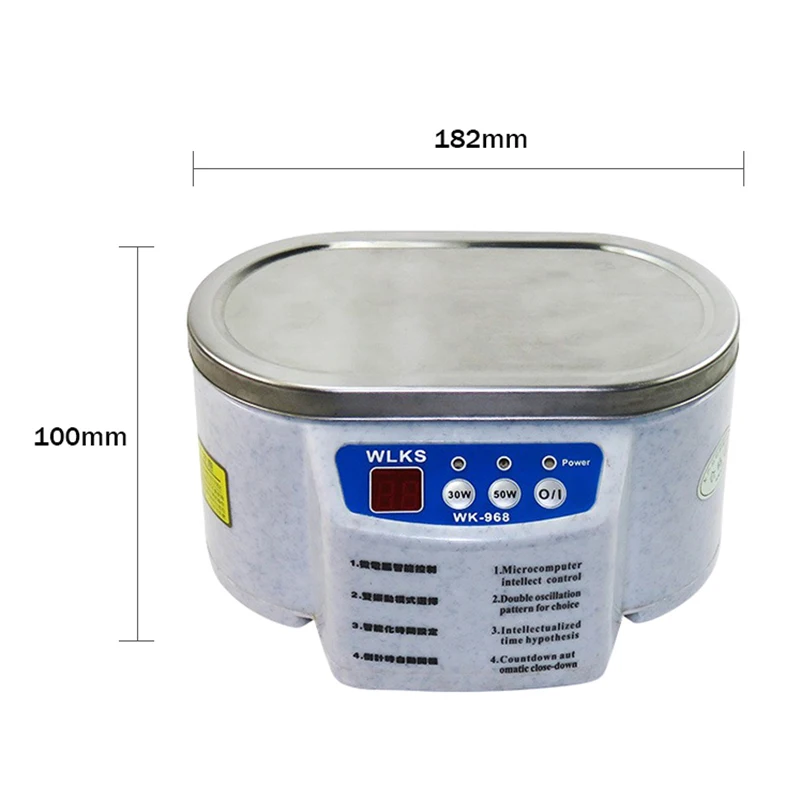 Ultrasonic Cleaner 30/50W Sonicator Bath 40Khz Degas For Watches Contact Lens Glasses Denture Teeth Electric Makeup Razor |