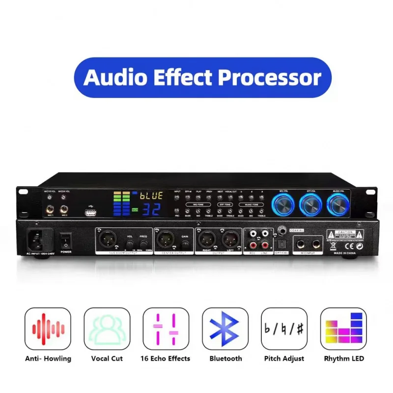 

KX280 digital audio voice processor reverb sound suppressor professional graphic equalizer dsp