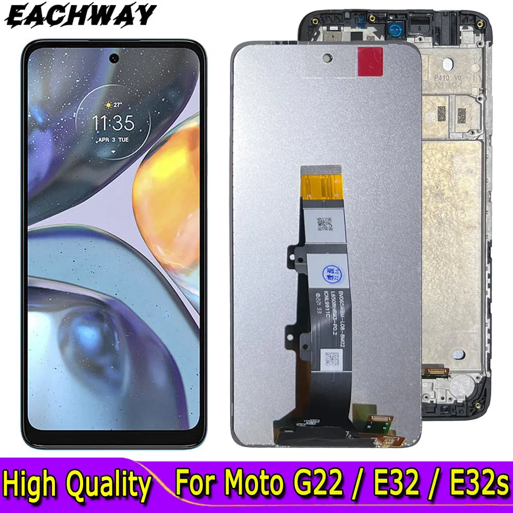 Для Motorola Moto G22 ЖК-дисплей сенсорный экран датчик Digiziter в сборе замена замены для E32