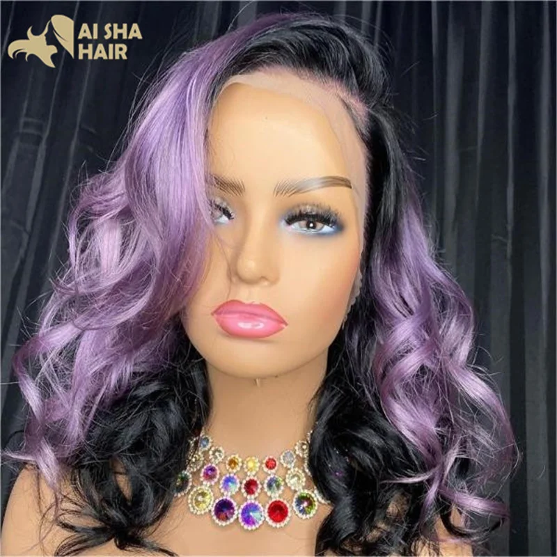 

Парик из натуральных волос 13X4, с эффектом омбре