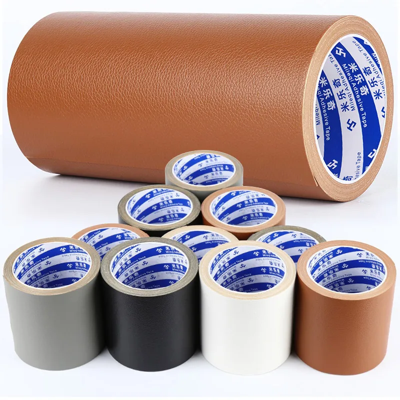 Self-Adhesive Leather Repair Tape for Sofa Car Seats Handbags Jackets Furniture Shoes First Aid Patch Leather Patch DIY Black