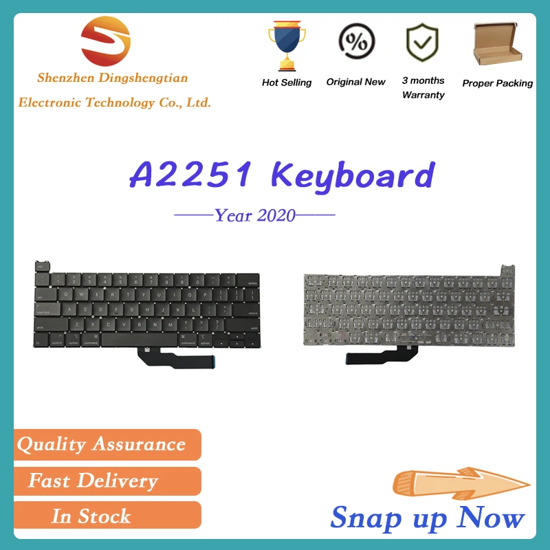 

Новинка A2251 английская испанская французская русская Арабская немецкая клавиатура для MacBook Pro Retina 13 дюймов A2251 2020 года Emc 3348