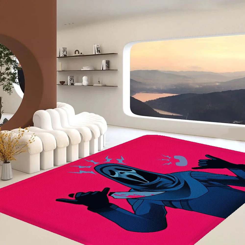 G-Ghostface H-Horror S-Scream Bath Mat Kids Room Bedroom Decoration Balcony Anti-Slip Doormat Living Alfombra