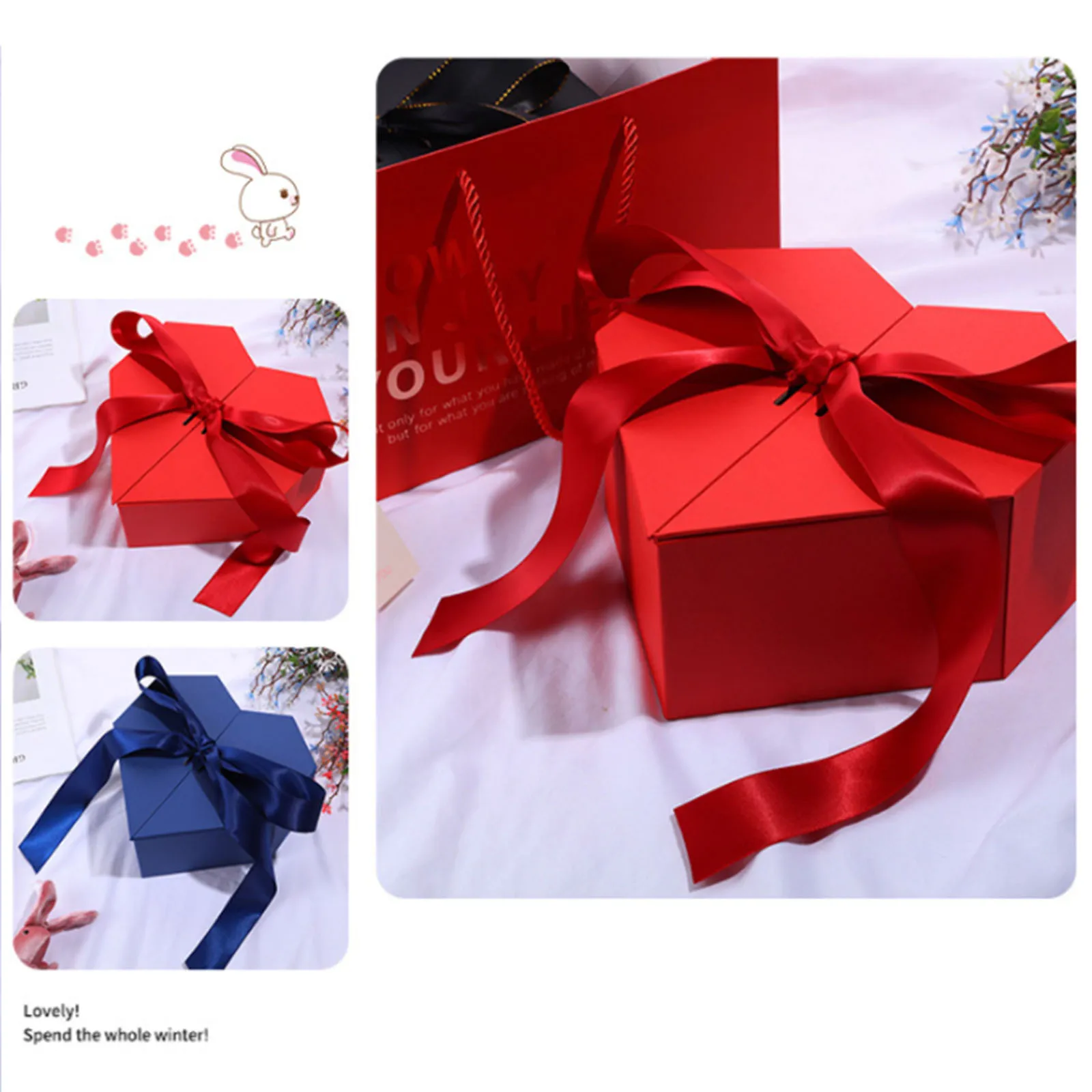 

Herzförmig Tragetasche Gift Box Candy Boxes Red Decoration Papier Luxurious Wedding Party Heart Shape Paper Geschenkbox