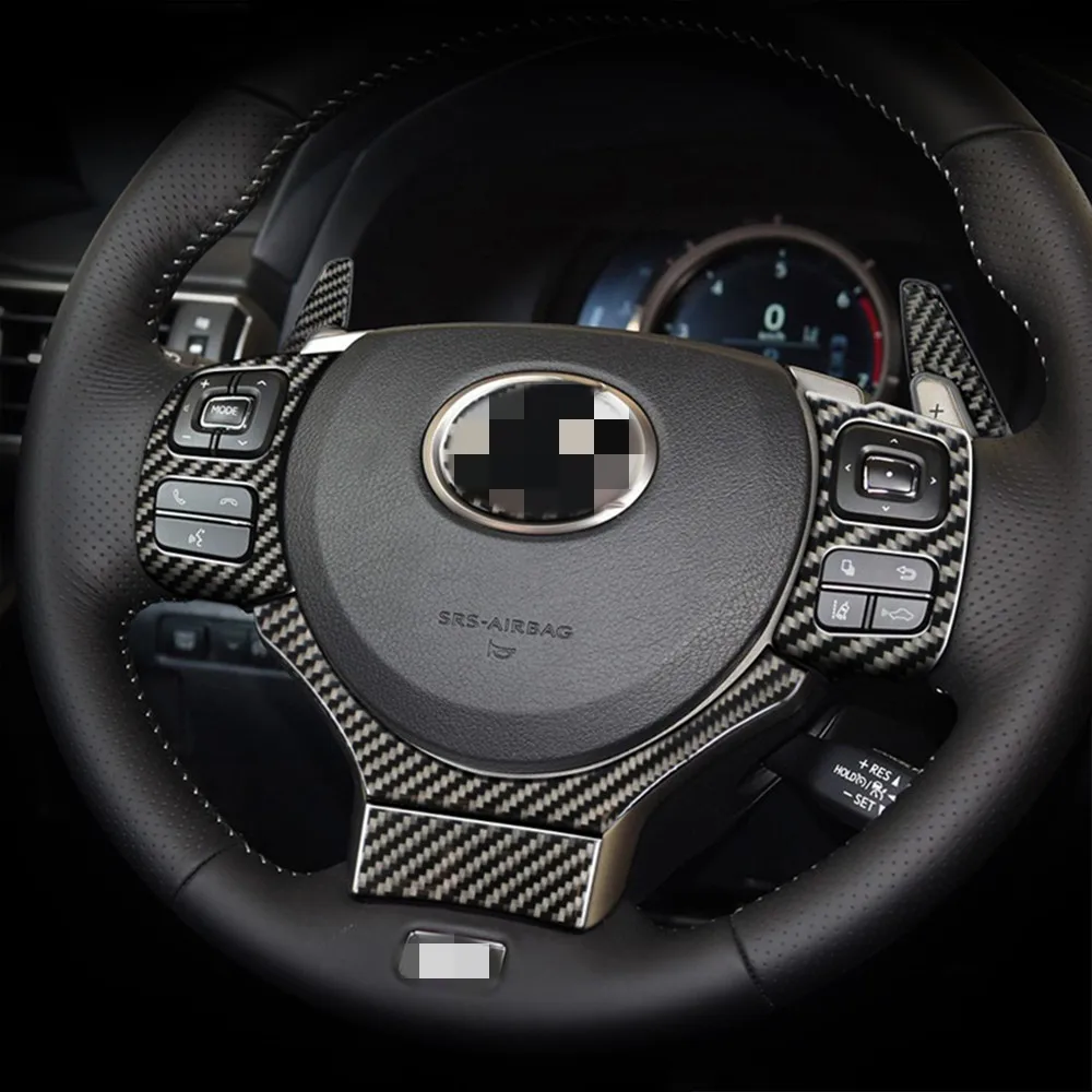 

Applicable For Lexus IS250 NX200T 300H Real Carbon Fiber Steering Wheel Trim Sticker Automobile Interior Accessories