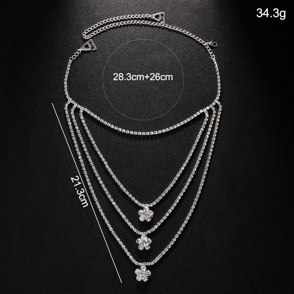 Stonefans 1 шт. подвеска в виде цветка плечевой ремень Женская Роскошная бижутерия