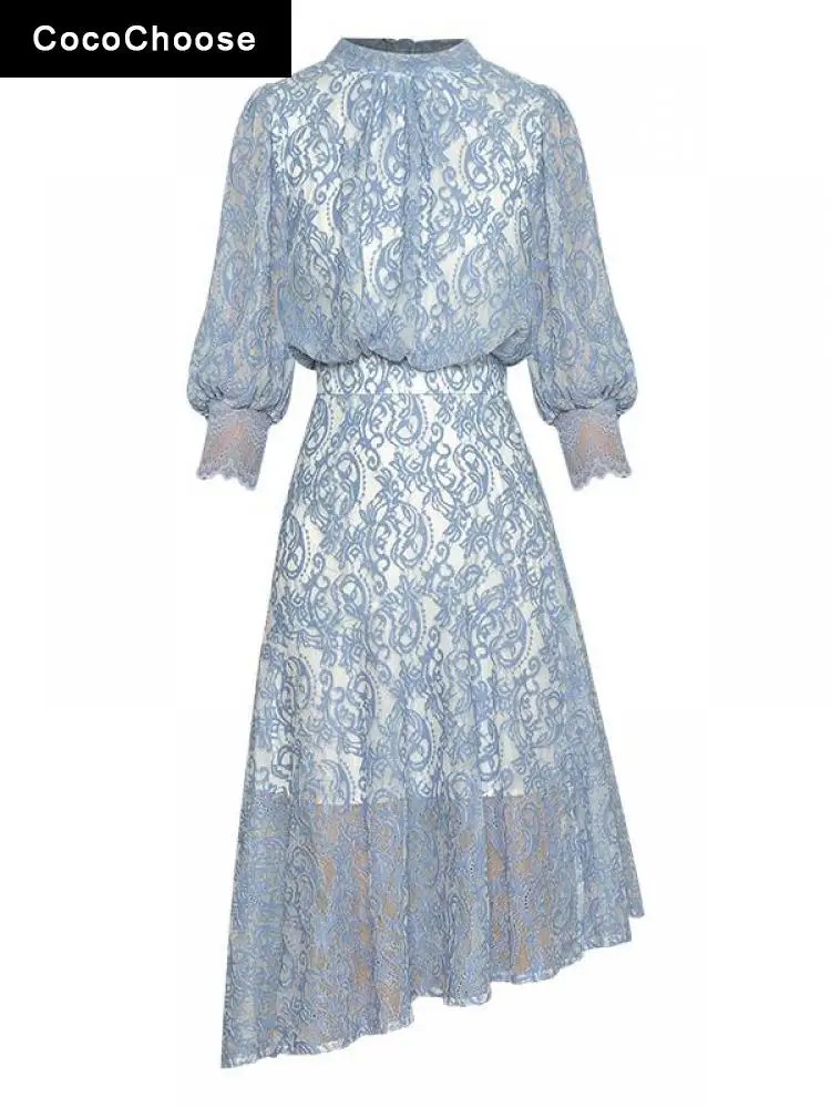 

Женское коктейльное платье с рукавом 2022 и асимметричным кружевом