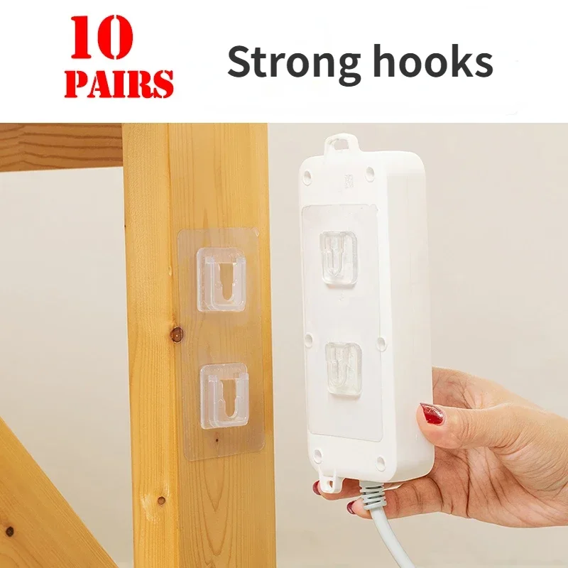 

Двухсторонняя клейкая настенная вешалка, Прочные прозрачные крючки, присоска, настенный держатель для хранения для кухни, ванной комнаты
