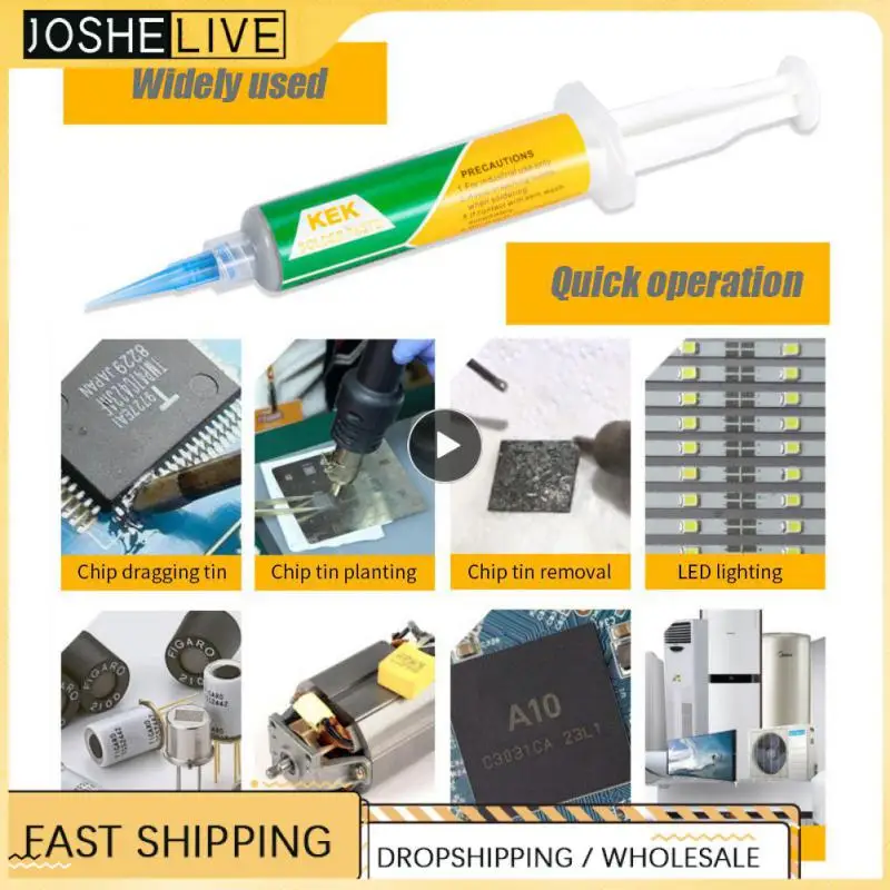 

High Quality Solder Paste Glue Extruder Syringe Lead-free Solder Paste Needle-tube Type Repair Welding Paste 138℃-227℃