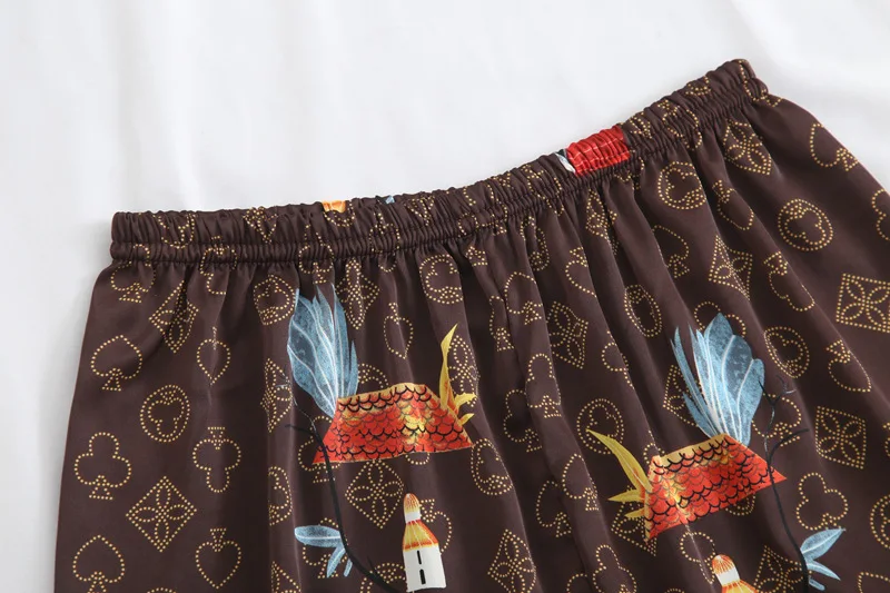 Spring Thin Pajamas Couple Clothing Sets Women Long Sleeves Lady Ice Suit Cool Soft Smooth Silky Men Home Clothes Lounge Pijamas