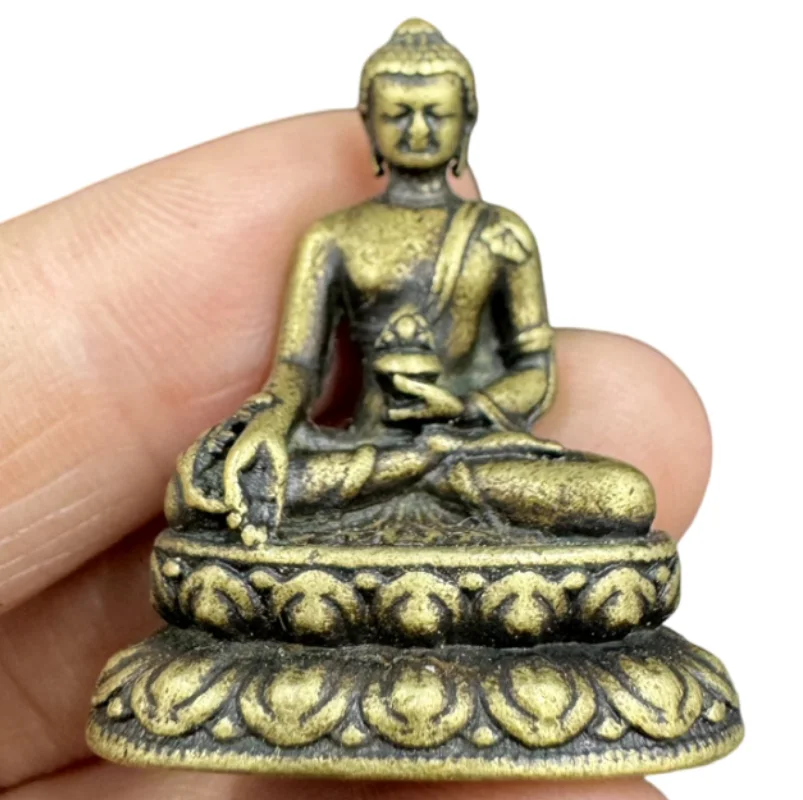 Медное украшение ручной работы латунная переноска Будды статуя мастера медицины